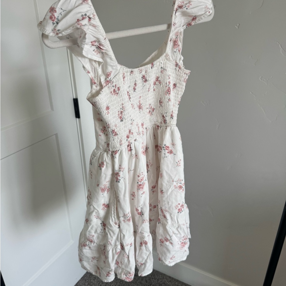 Hollister White and Pink Floral Kids Dress